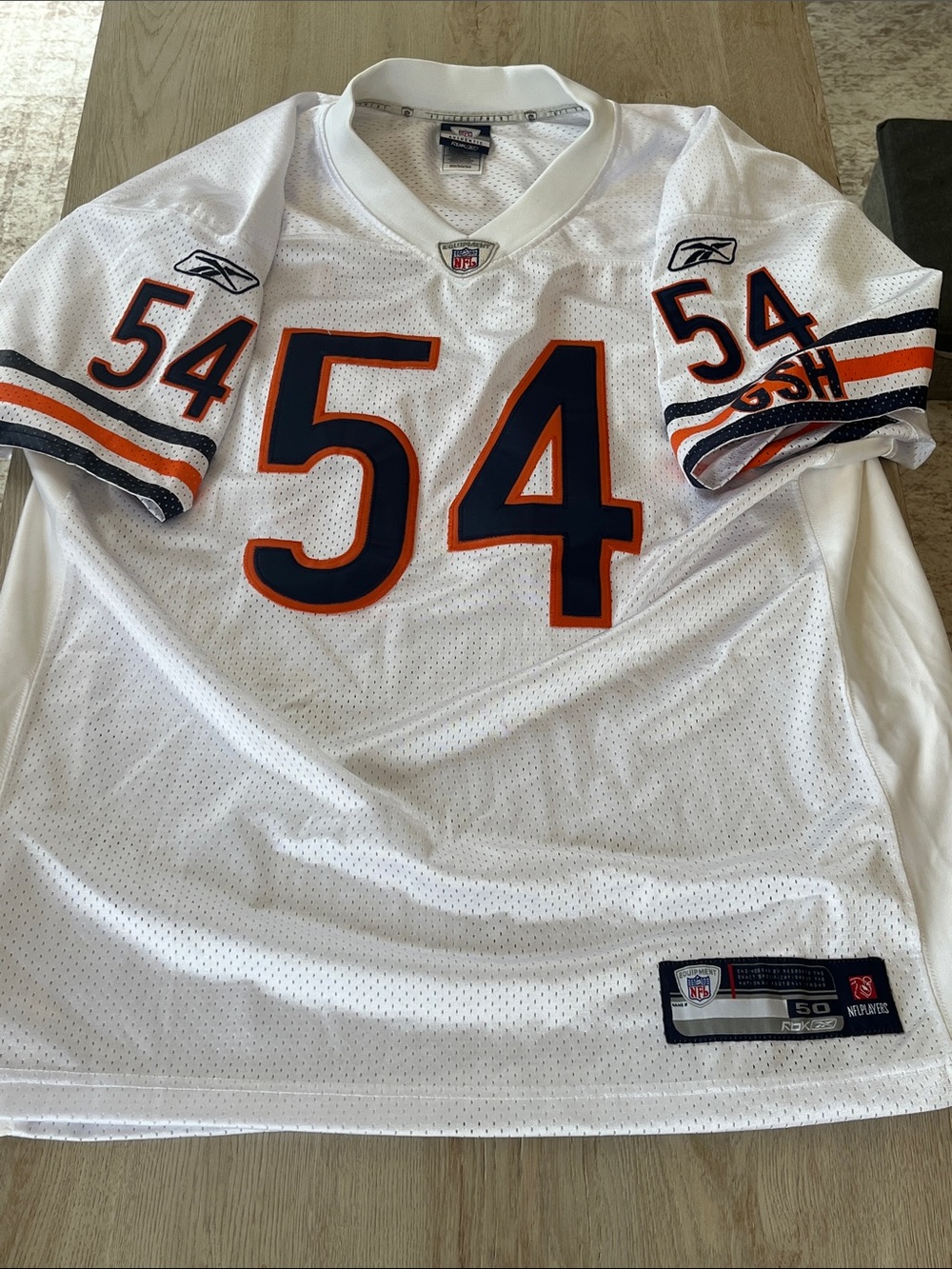 Authentic Reebok Brian Urlacher #54 Chicago Bears NFL Jersey Size 50 XL